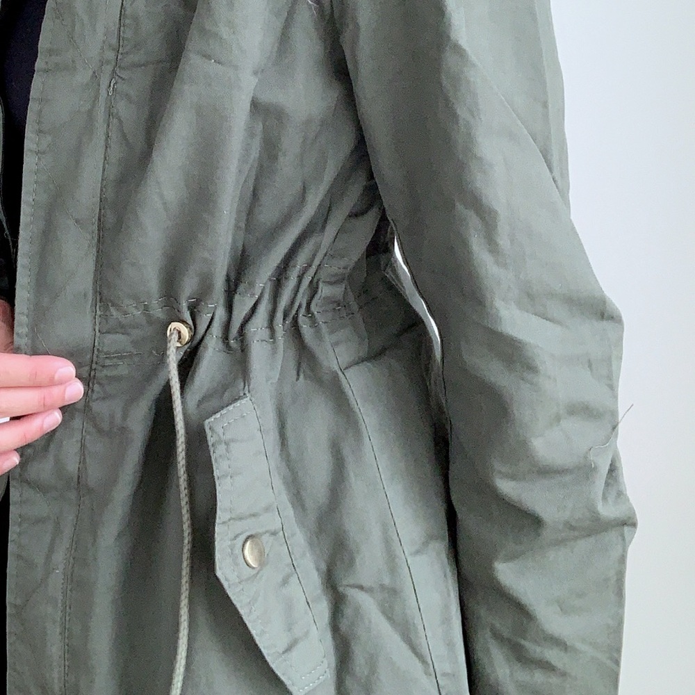 OLIVE GREEN UTILITY CARGO JACKET - Picture 14 of 16